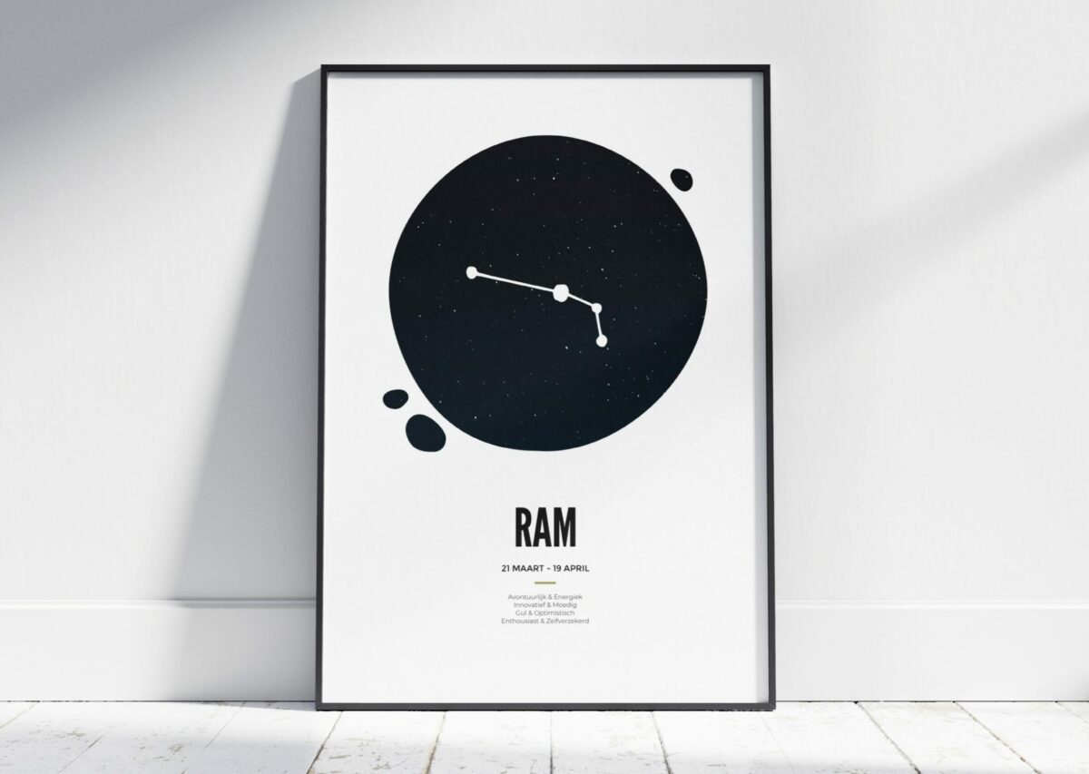 Ram Sterrenbeeld Poster Wallable