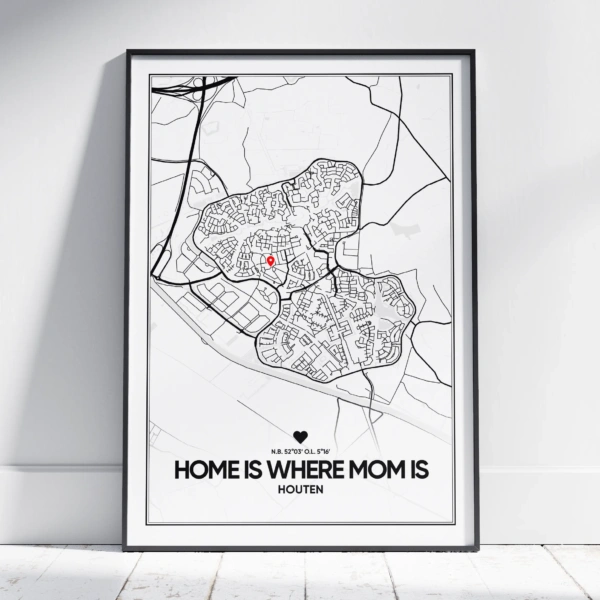 Moederdag city map poster met kader