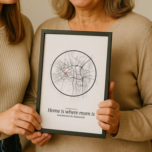 Moeder houdt moederdag poster cadeau vast