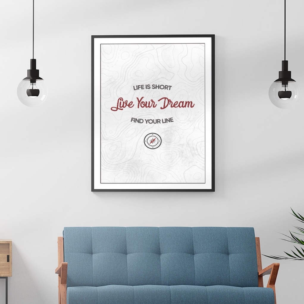 Poster Life is short find your line