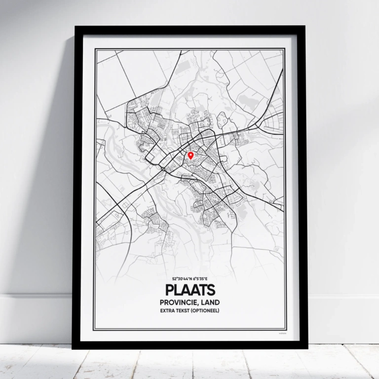 City map of stadsposter poster van jouw favoriete stad of dorp