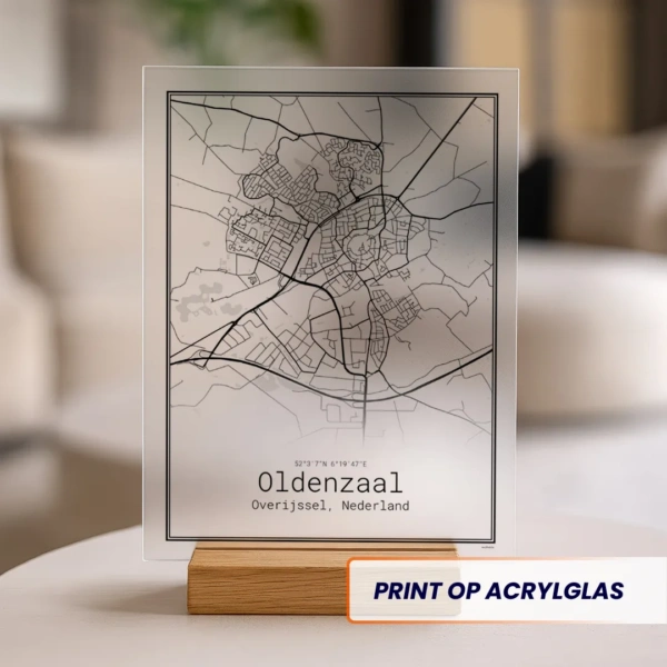 Stadskaart acrylglas print