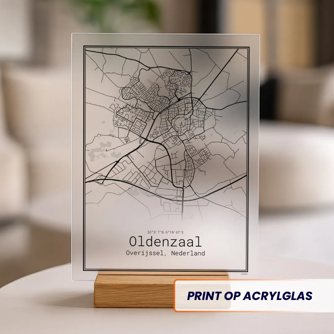 Stadskaart acrylglas print
