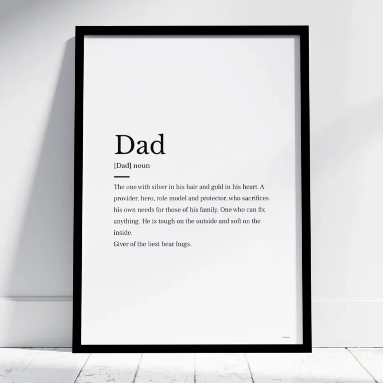 Dad vaderdag woordenboek poster