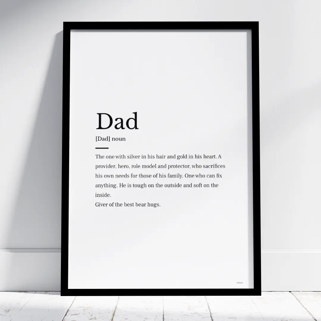 Dad vaderdag woordenboek poster