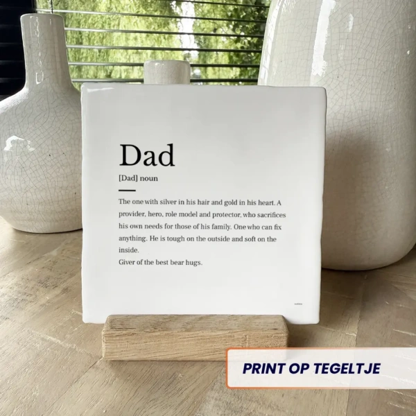 Dad woordenboek tegeltje