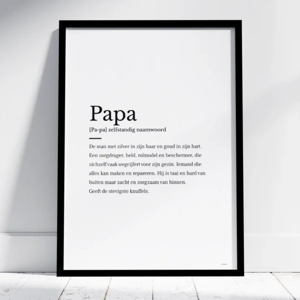 Papa vaderdag woordenboek poster