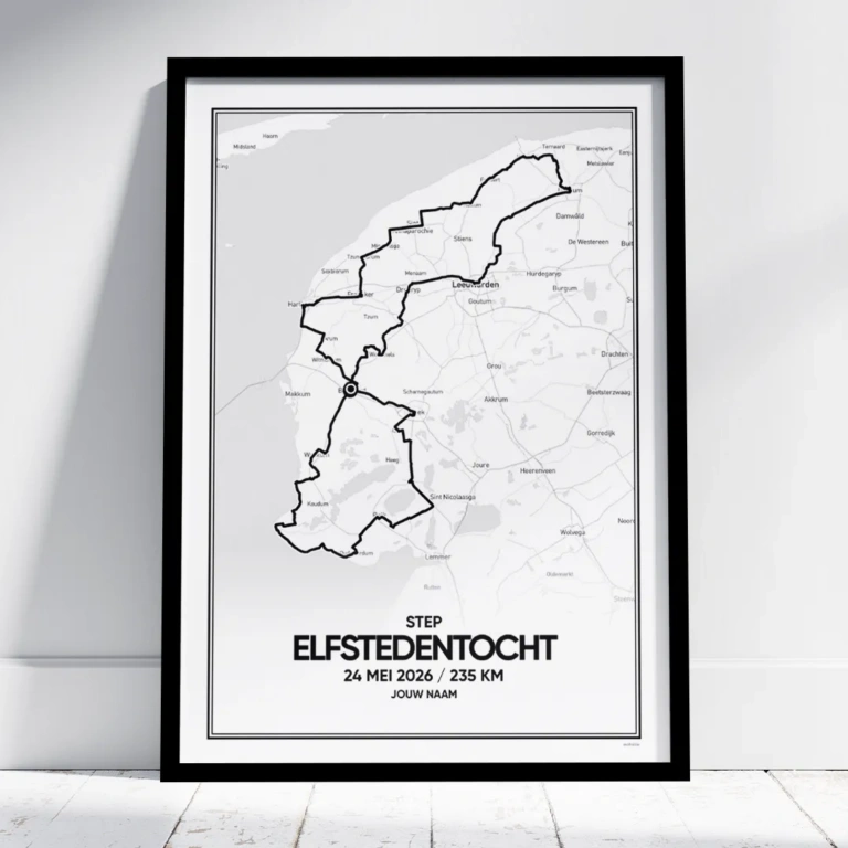 Step Elfstedentocht 2026 route poster