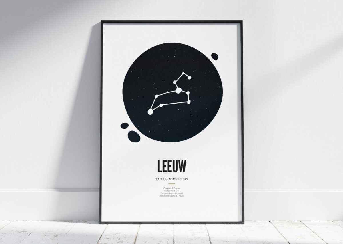 Leeuw - Sterrenbeeld Poster - Wallable