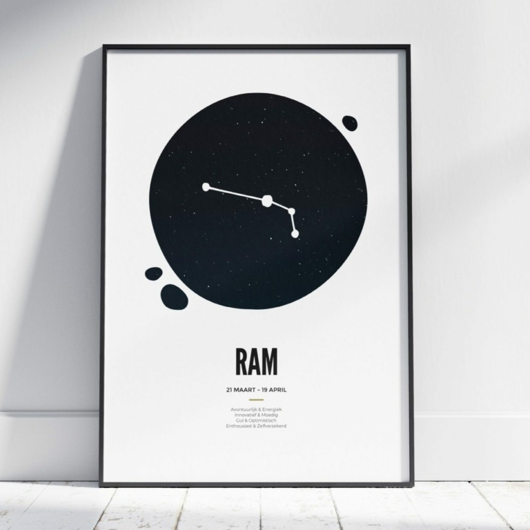 Ram sterrenbeeld poster