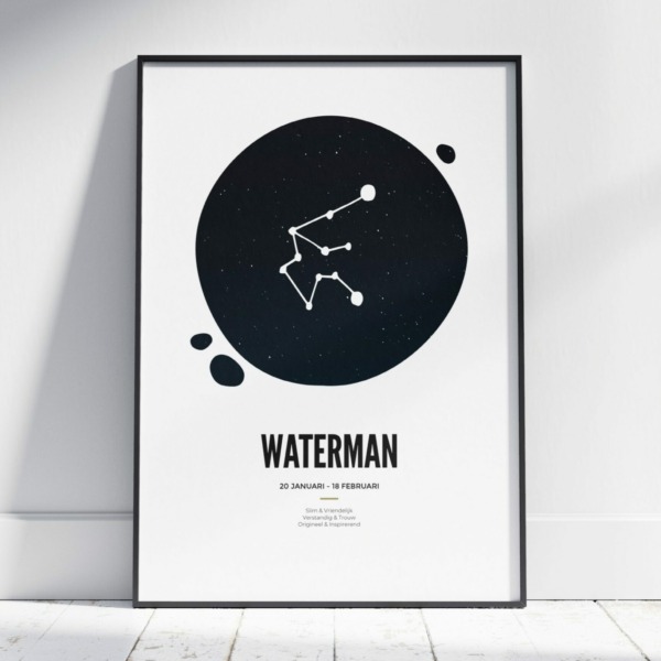 Waterman sterrenbeeld poster