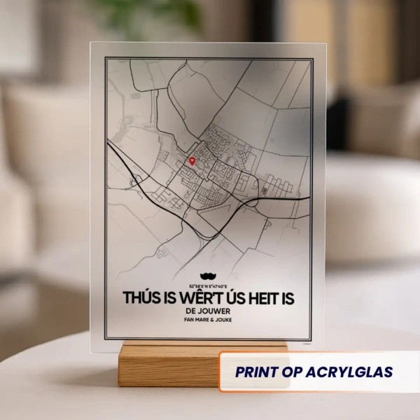 Heitedei sted acrylglas print