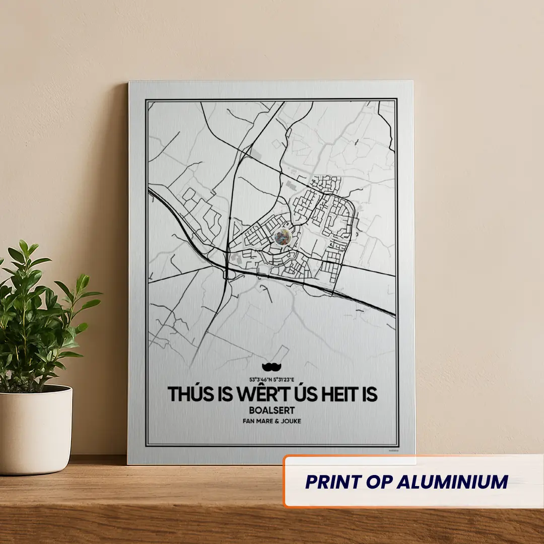Heitedei sted aluminium print