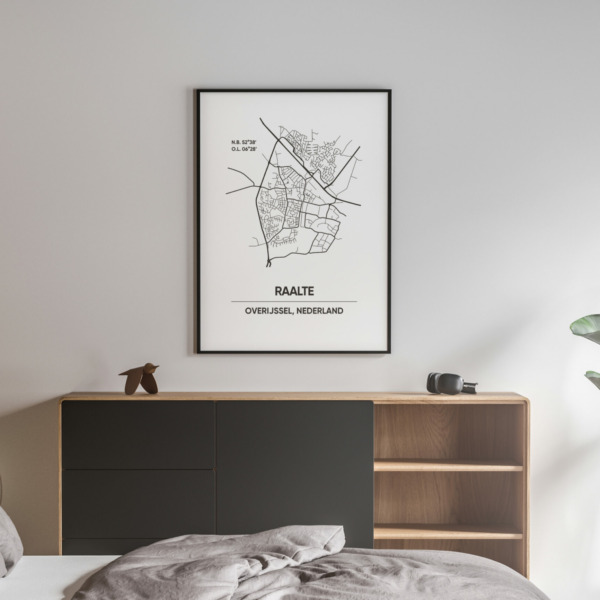 Raalte stad poster muur