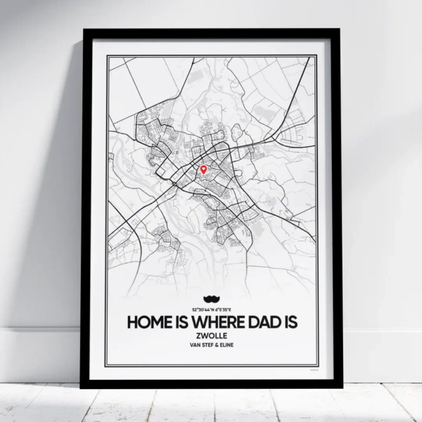 Vaderdag city map poster