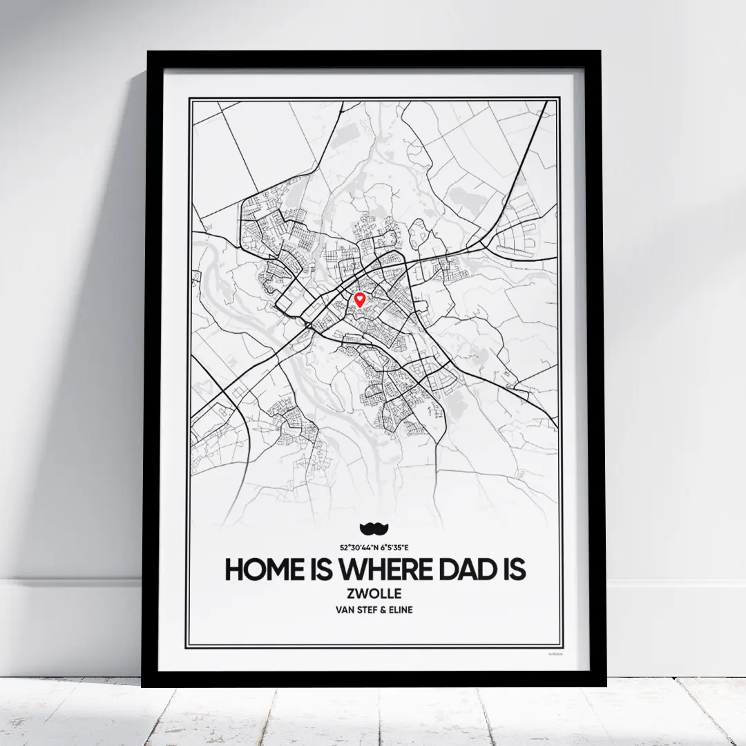 Vaderdag city map poster
