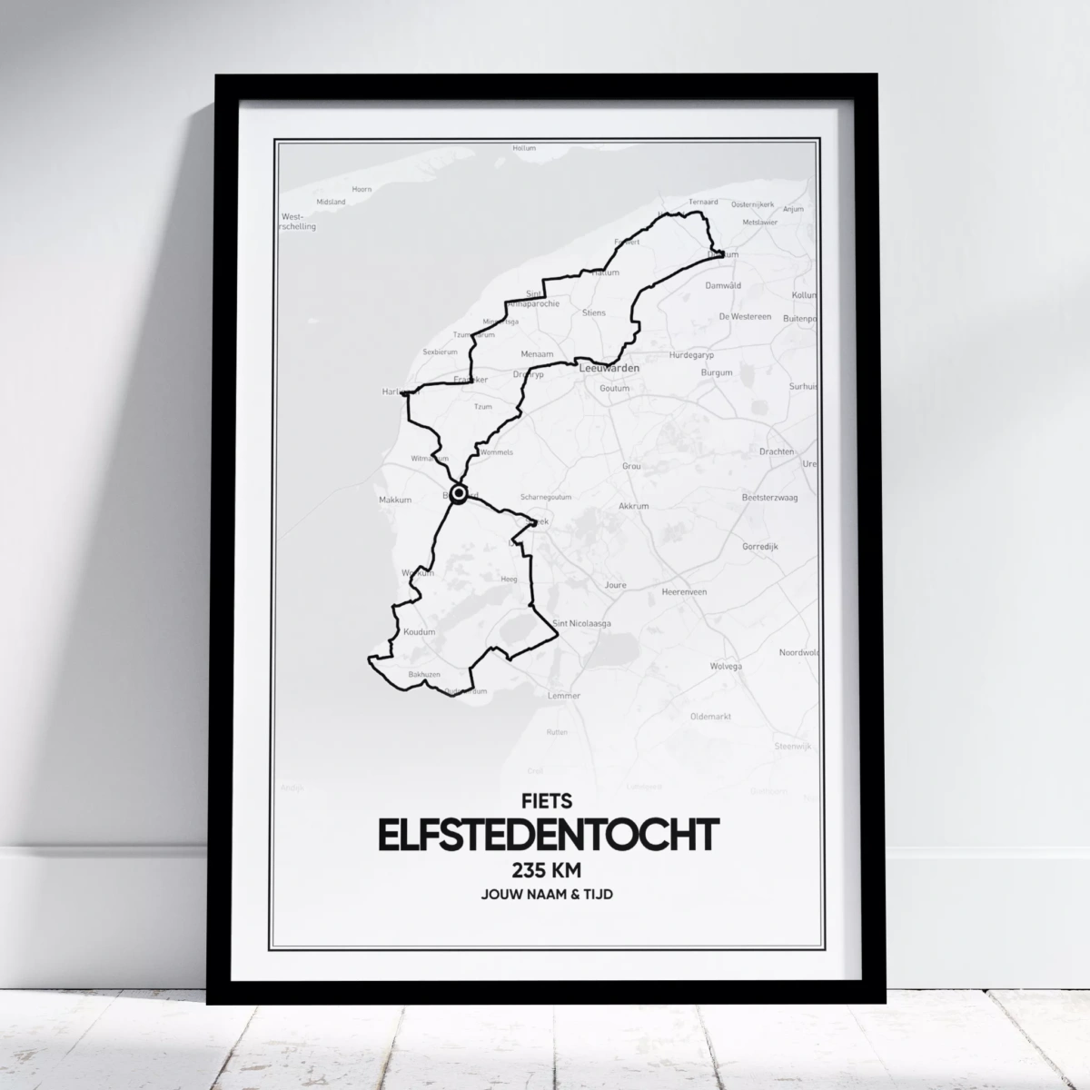 Fiets elfstedentocht print met jaartal naar keuze Fiets elfstedentocht print met jaartal naar keuze