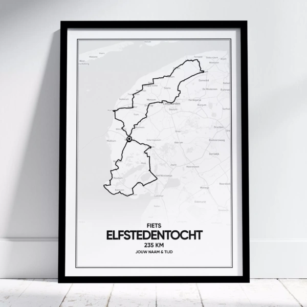 Fiets elfstedentocht print met jaartal naar keuze