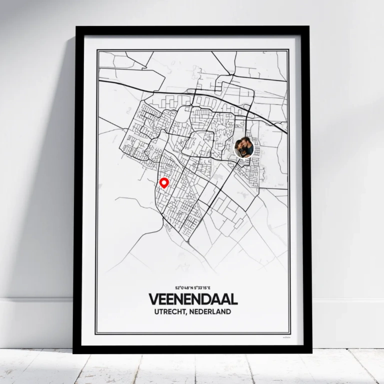 stadskaart Veenendaal poster