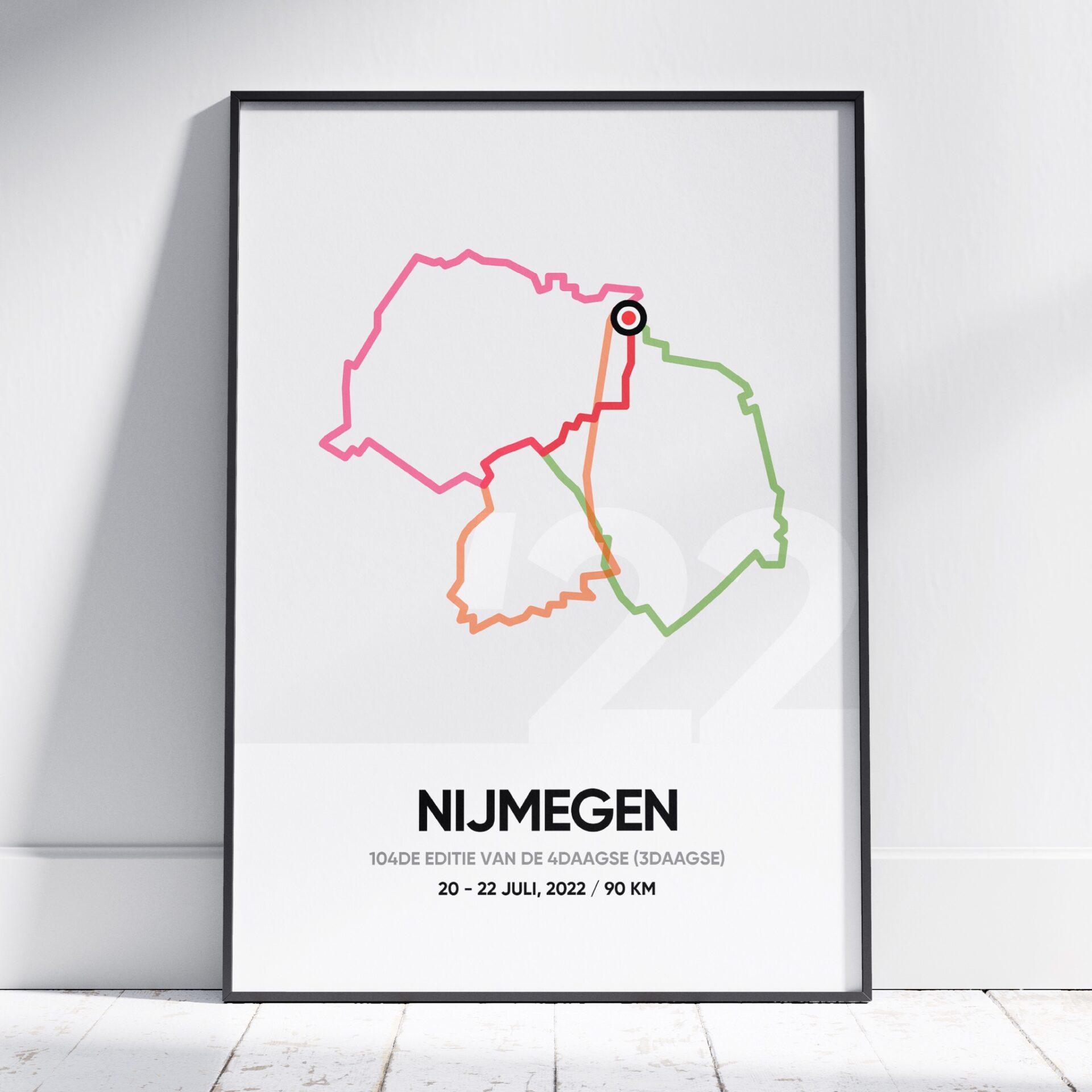 2022 (3Daagse) 4Daagse Nijmegen 90km poster Wallable
