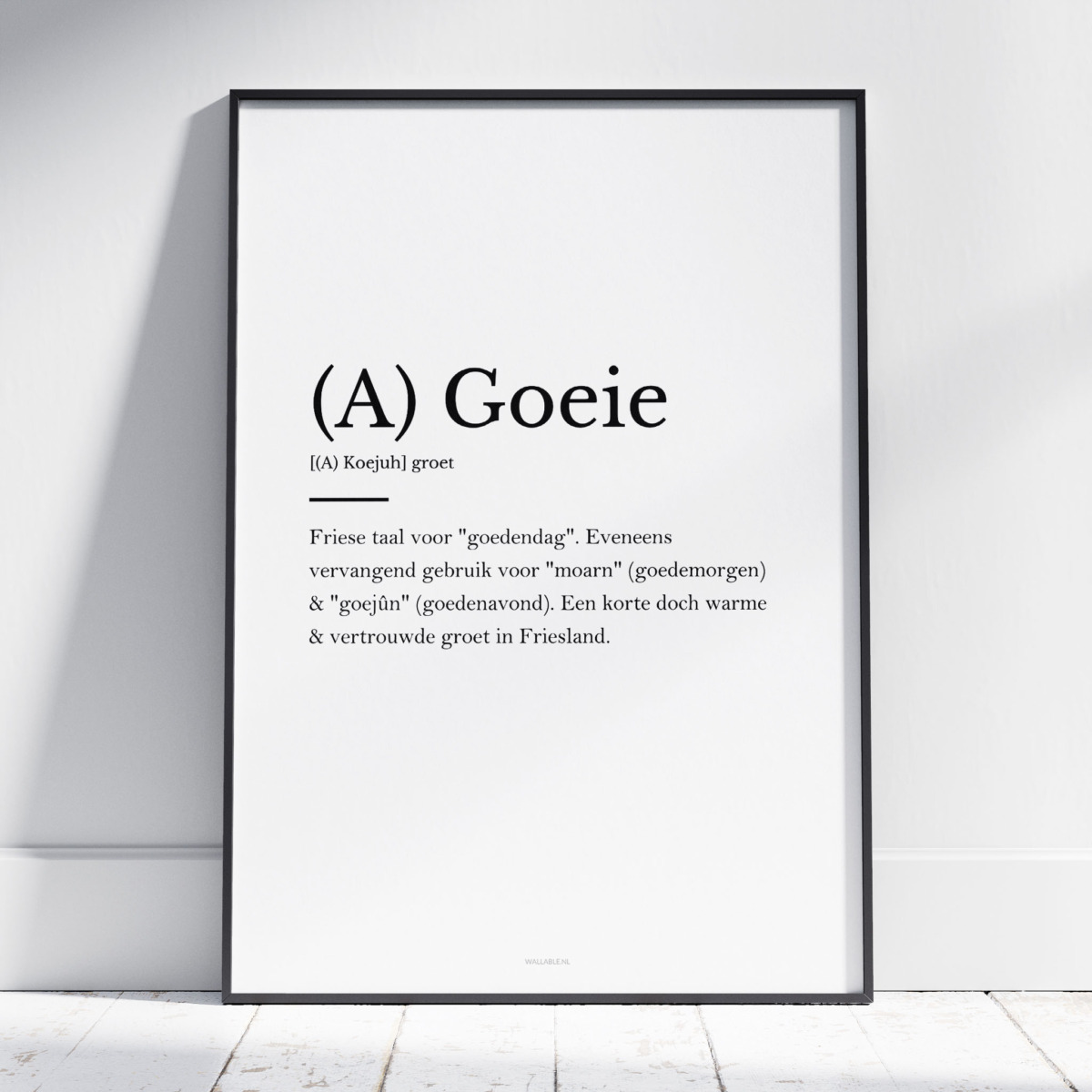 (A) Goeie poster