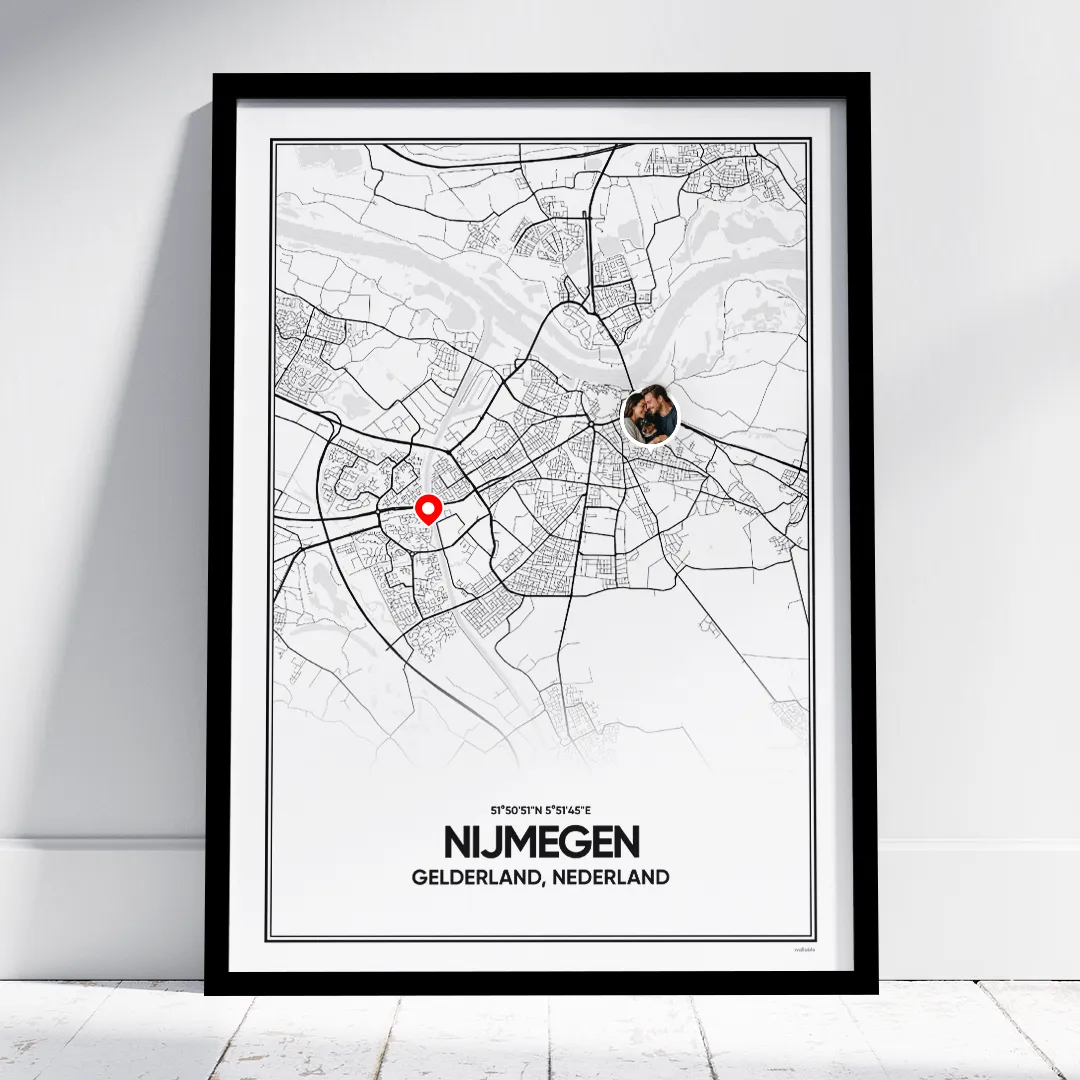stadskaart Nijmegen poster stadskaart Nijmegen poster