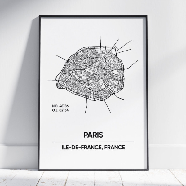 Parijs stad poster Engels