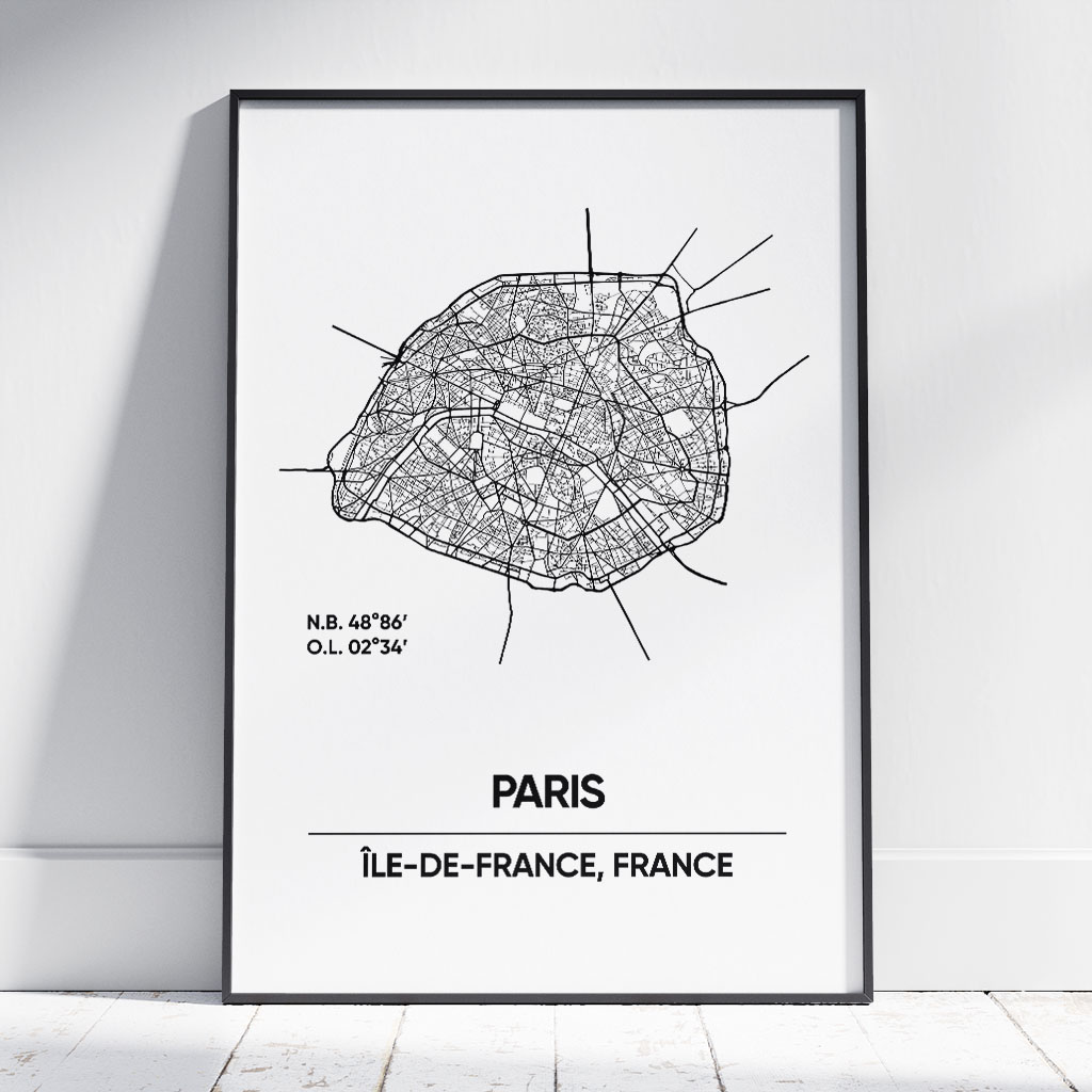 Parijs stad poster Frans