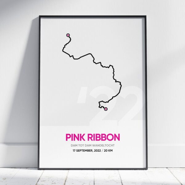 2022 Pink Ribbon 20KM Dam tot Dam wandeltocht poster