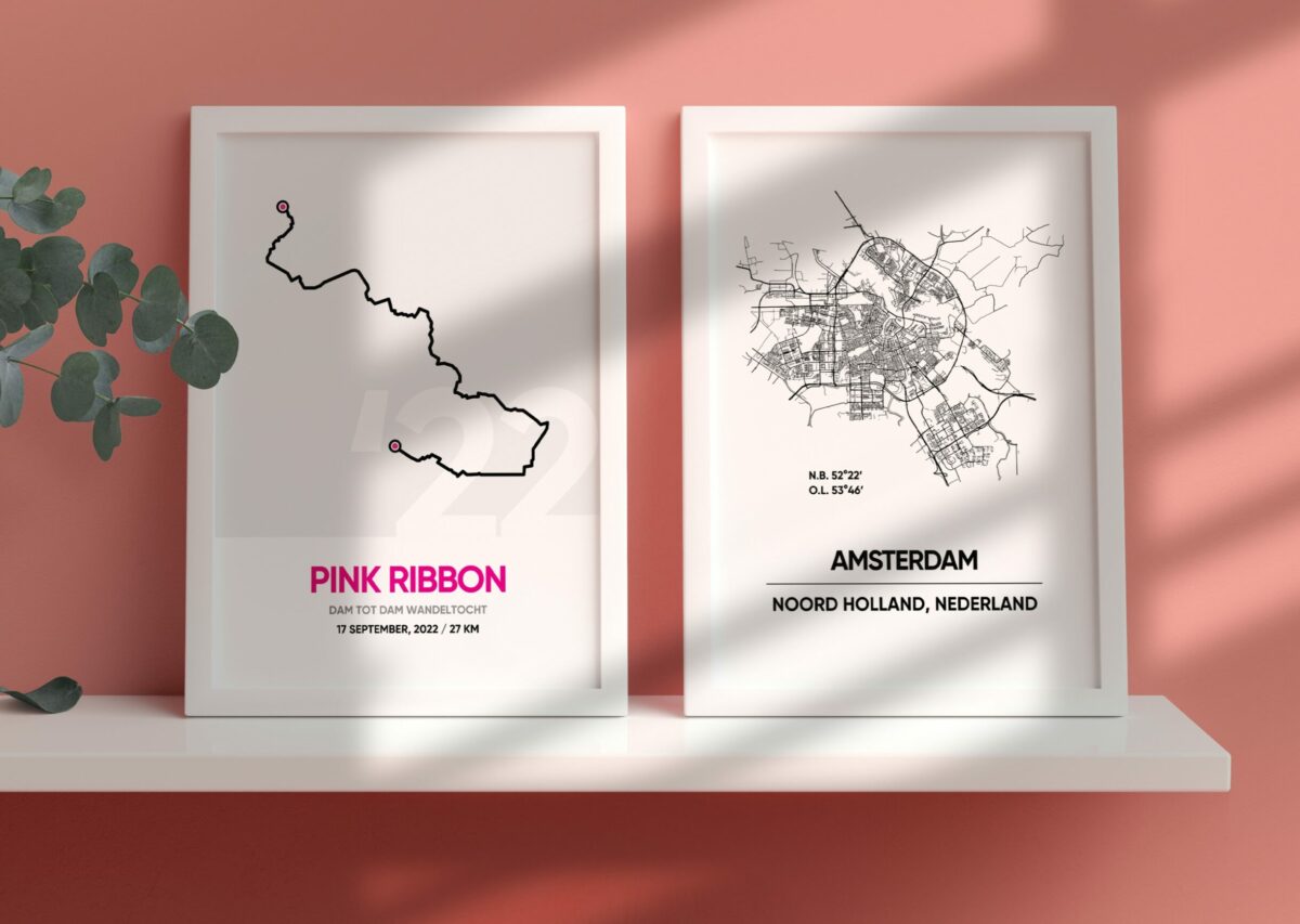 2022 Pink Ribbon 27KM Dam tot Dam wandeltocht poster
