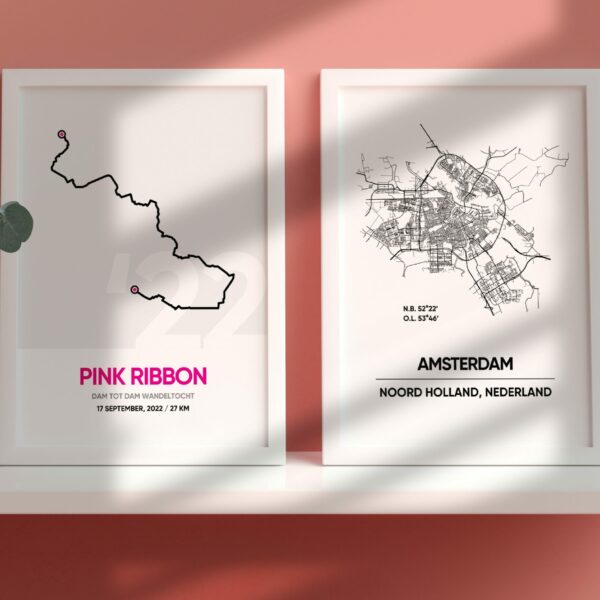 2022 Pink Ribbon 27KM Dam tot Dam wandeltocht poster