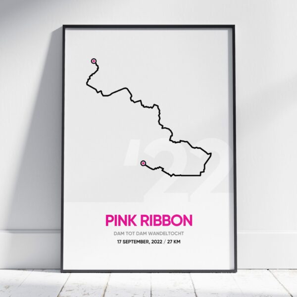 2022 Pink Ribbon 27KM Dam tot Dam wandeltocht poster
