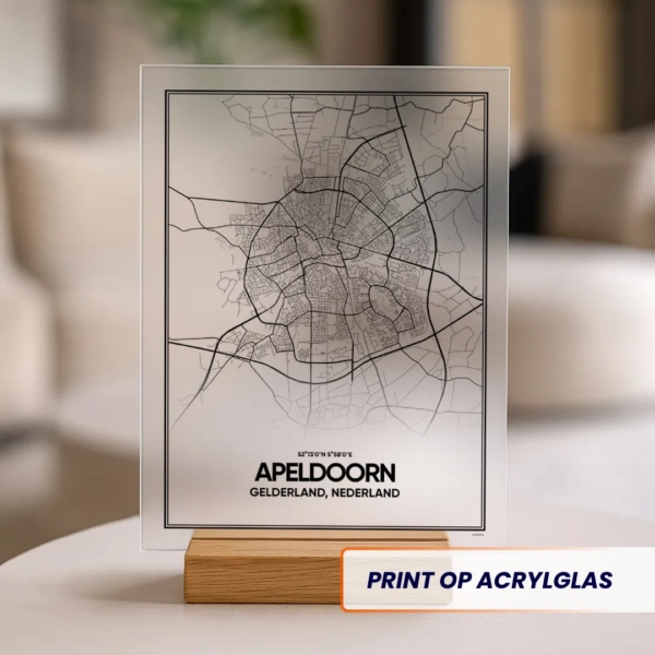 stadskaart Apeldoorn acrylglas print