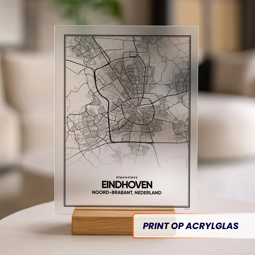 stadskaart Eindhoven acrylglas print