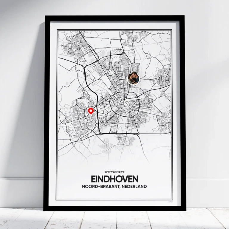 stadskaart Eindhoven poster