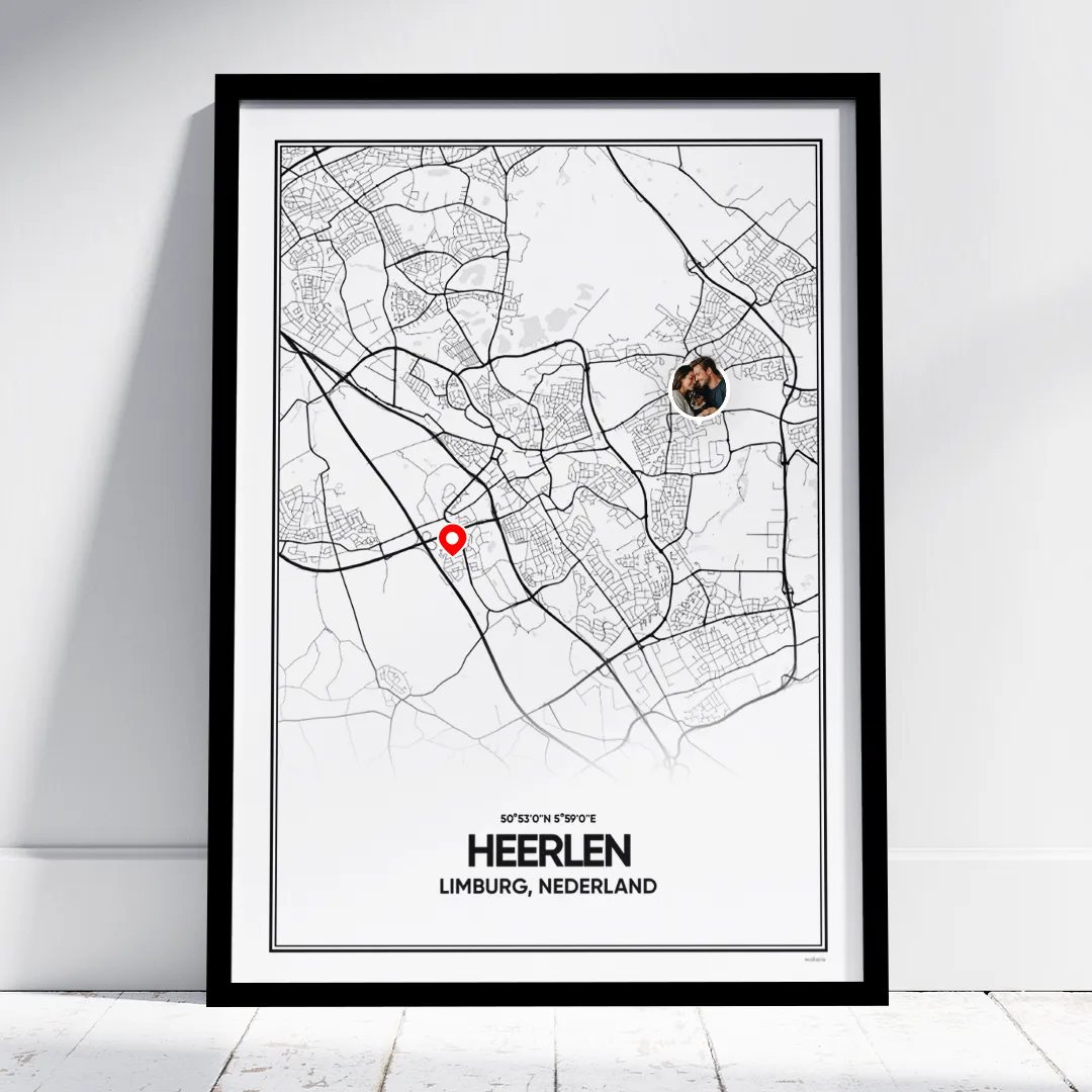 stadskaart Heerlen poster stadskaart Heerlen poster