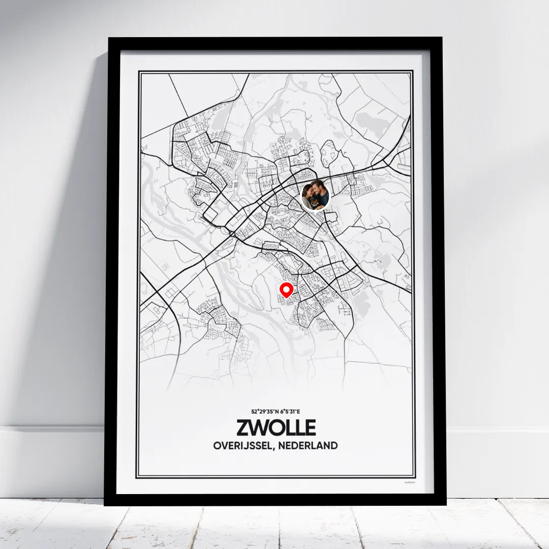 stadskaart Zwolle poster stadskaart Zwolle poster