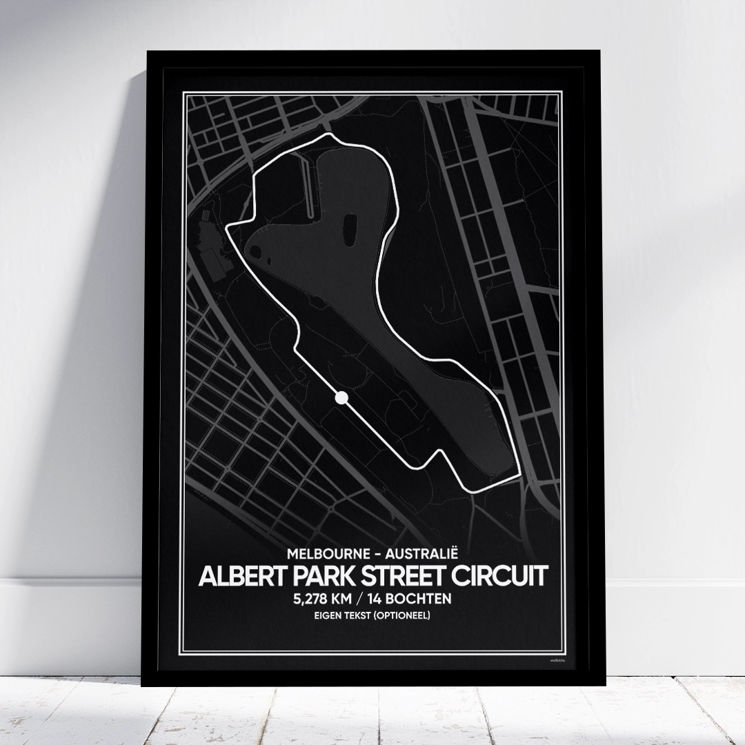 Albert Park Street Circuit poster zwart