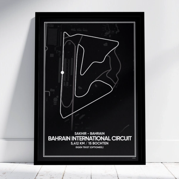 Bahrain International Circuit poster zwart