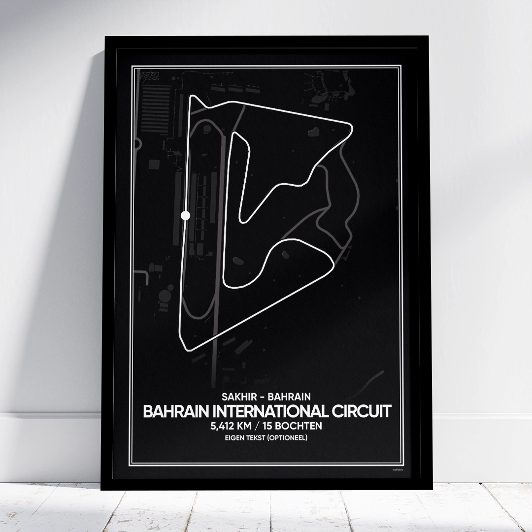 Bahrain International Circuit poster zwart