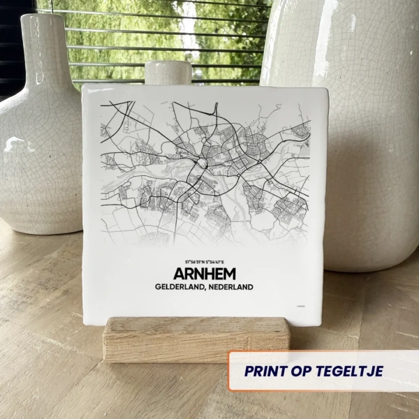 Stadskaart Arnhem tegeltje