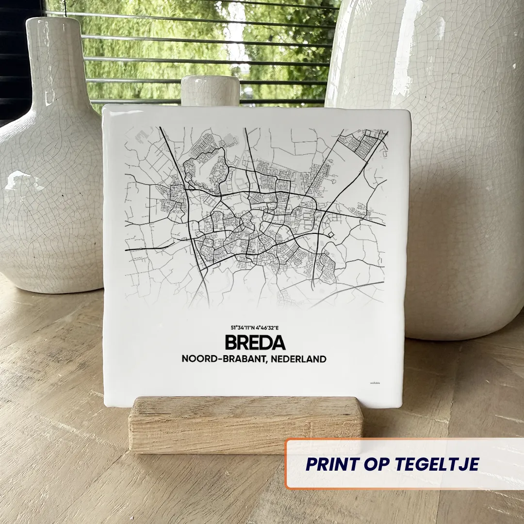 Stadskaart Breda tegeltje