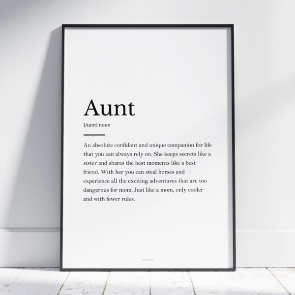 Aunt poster (met naam)
