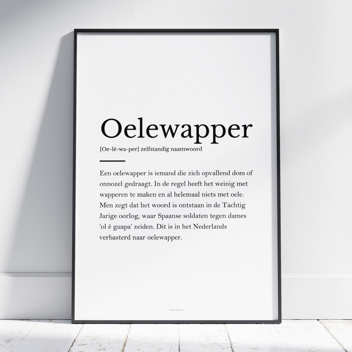 Oelewapper poster