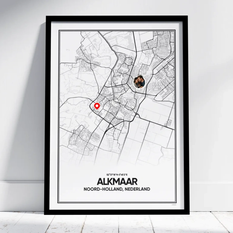 stadskaart Alkmaar poster
