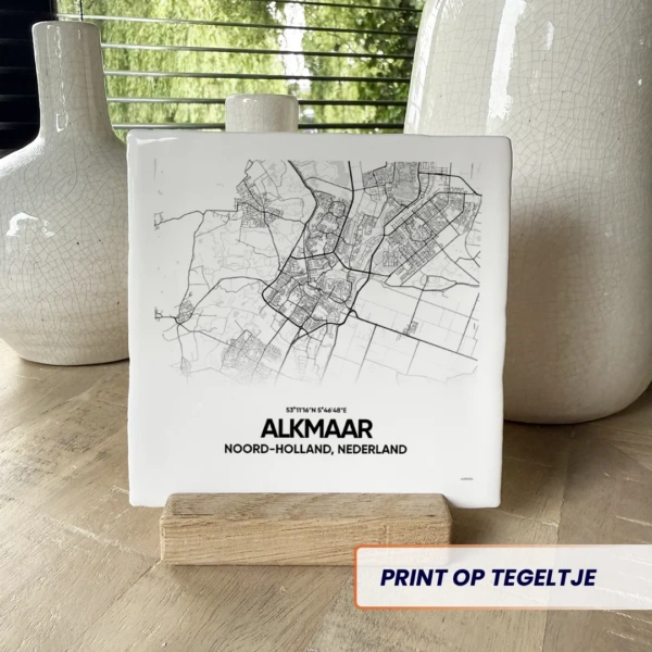 stadskaart Alkmaar tegeltje