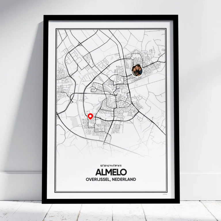 stadskaart Almelo poster