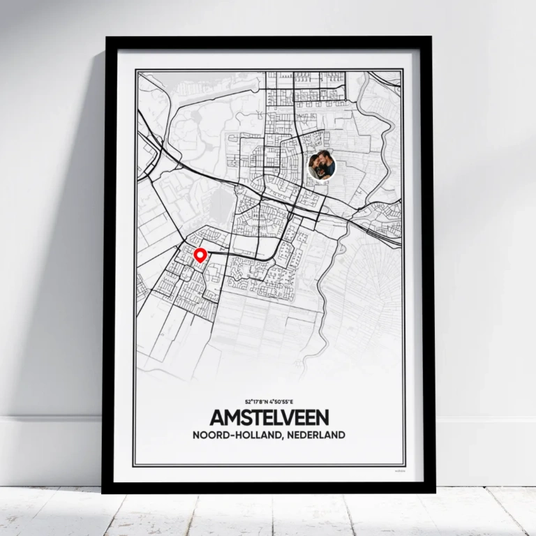 stadskaart Amstelveen poster