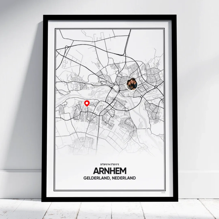 stadskaart Arnhem poster