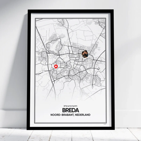 stadskaart Breda poster
